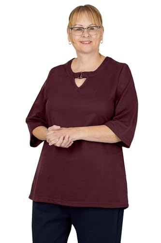 Ovidis Adaptive Top Open Back Clothing Senior Disabled Women - Nelly Burgundy 2XL