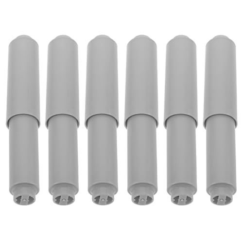 WATIIFUFU 6 Varillas de Resorte Telescópico para Portarrollos de Papel Higiénico, Eje de Repuesto Plástico Gris, Compatible Soportes Estándar para Baño, Accesorio Compacto para Dispensador
