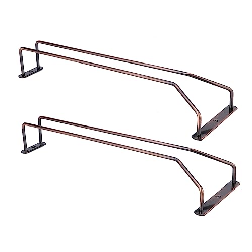 Zerodeko 2pcs Wine Glass Holder Rack Under Cabinet Stemware Storage for Kitchen Design for Wine and Cocktail Glasses Easy to Install Antique Finish