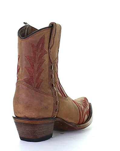 Circle G Ladies Sand Embroidery And Zipper Ankle Boot L5703 (Numeric_9_Point_5) #TOP4
