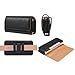 Herren Handy Gürteltasche mit Clip Leder Schwarz Kompatibel mit Samsung Galaxy Z Fold 7/6/5/4/3/Z Fold 5G, Horizontal Handyhülle Klein Ledertasche mit Karten Tasche Kompatibel mit Huawei Mate XS/X3/X2