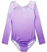 EQSJIU Gymnastics Leotards for Girls Kids Sparkly Patterned Rainbow Galaxy Aurora Colorful Butter...