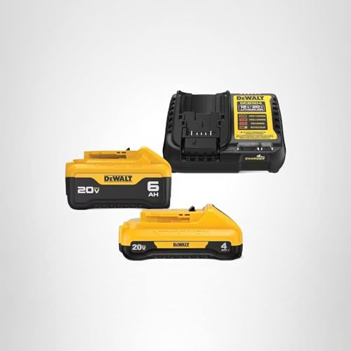 DEWALT DCB2460CR 20V MAX XR Lithium-Ion Batteries and Charger Starter Kit (4 Ah/6 Ah) (Renewed)