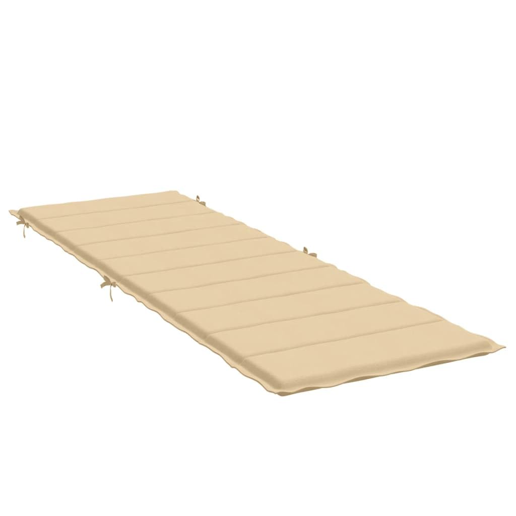 ZEYUAN Cojín para Tumbona Tela Beige Melange 186x58x3 cm, Cojin Tumbona Exterior, Colchonetas para Tumbonas, Colchoneta Hamaca, Cojín De Silla De Hamaca, Colchón para Tumbona - 4002479