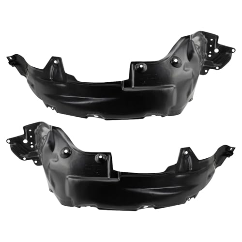Image of TRQ Front Driver and Passenger Side Inner Fender Liner Set Compatible with 2009-12 Toyota RAV4 with Fender Flares North America Built Models