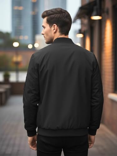 Image of MIA FASHION Jacket for Men Winter Wear Full Sleeves Jacket | Zipper Lightweight Jacket | Casual Bomber Regular Fit