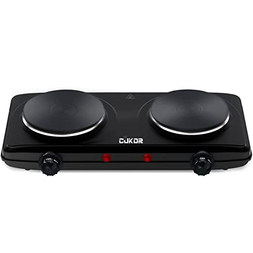 Comparison: Best Double Hot Plate 6 CUKOR Electric Hot Plate, Double Cast Iron 2 Burner, 1800W Countertop Burner, Dual Electric Stove Burners, Portabel Electric Cooktop, Portabel Double Burner for Cooking