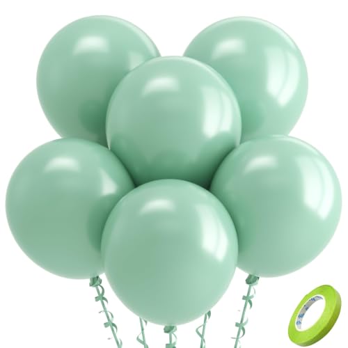 Image of Bezente Mint Green Balloons Latex Party Balloons 30 Pack 18 inch Large