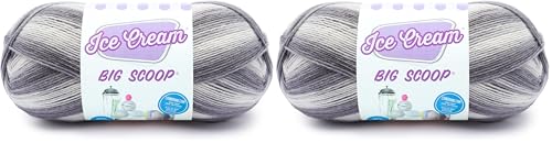 Image of Lion Brand Yarn Ice Cream Big Scoop Yarn, Cookies & Cream (Pack of 2)