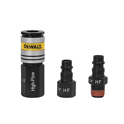 DEWALT DXCM036-0203 3-Piece 1/4 in. NPT High Flow Couplers and Plugs
