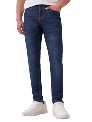 Image of Highlander Mens Tapered Fit Denim Jeans for Man| Regular Length|Mid-Rise|Stretchable Fabric for Comfort fit| Jeans for Man | Men Jeans