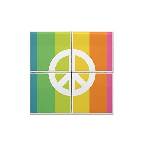 Carreaux céramique pour égayer un mur blanc avec un décor hippie et pop