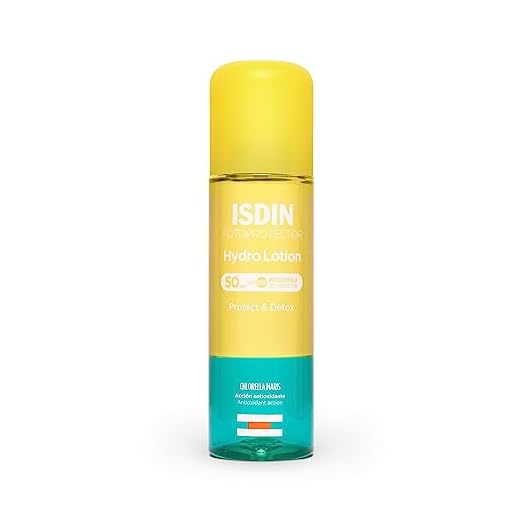 ISDIN HydroLotion SPF 50 - Fotoprotector solar Corporal Bifásico, PROTECT & DETOX, Hidratante, Piel radiante, 200 ml