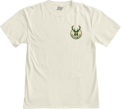 Image of Blue 84 NBA Unisex-Adult NBA Officially Licensed T-Shirt Ringspun Front /Back Ivory