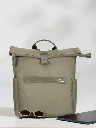 Image of Genie Rogue Formal Backpack For Girls |17 Inch-27 Litres With Top Opening Compartment, Multiple Pocket Laptop & Trolley Sleeve And Organizer |Best For Laptop, Makeup & College /Work Must-Haves - Olive