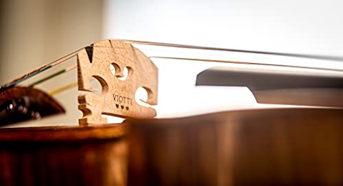 image for Viotti Violin Bridge 4/4: Finer Grade Solid Maple Violin Bridge, Pre-C