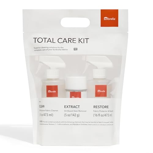 Sunbrella Total Care Kit | Clean, Protect & Restore Fabric & Upholstery | Fabric Cleaner, Stain Remover, and Protector Bundle | 16 fl oz / 5 fl oz