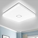 ✅ 【Weit verbreitete Led Deckenleuchte】: Die wasserdichte Deckenleuchte IP44 weist eine hervorragende Wasserbeständigkeit auf. Dies bedeutet, dass es ohne zu zögern in Badezimmer und Balkon verwendet werden kann. Die Led Deckenlampe kann weit in der Außen- und Innenbereich verwendet werden, einschließlich Badezimmer, Küchen, Balkon, Korridor, Waschküche, Schlafzimmer, Esszimmer, Wohnzimmer, Kinderzimmer, Flur, Shop, Büro usw. Wir empfehlen, dass es als Badezimmer lampe verwendet werden kann.