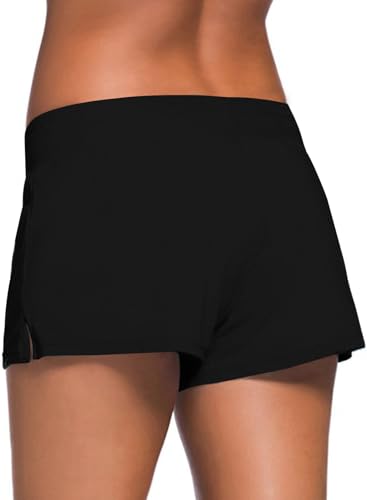 Aleumdr Womens 3" Waistband Swimsuit Bottom Boy Shorts Swimming Panty(Available in Plus)2