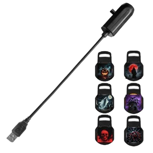 Veasbuu Proyector de Halloween, lámpara LED giratoria de 360 grados para decoración de Halloween, 1,96 x 1,96 pulgadas, luz nocturna resistente al aire libre para teatro, cuña, dormitorio, patio