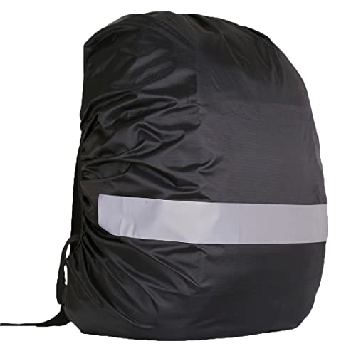 Evotopf Waterproof Backpack Rain Cover With Drain Hole & Safety Reflective Strip (Anti Slip Design, Tear-Resistant, Ultralight) For Camping, Hiking, Traveling, Biking, 60-70L, Black #TOP3