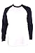 Knocker / Top Pro Mens Long Sleeve Baseball Raglan Shirt-White/Navy-Medium