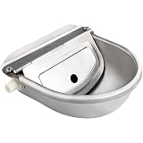 Automatic Waterer Bowl Stainless Steel Drinking Water Bowl Dispenser with Float Valve for Horse Catt