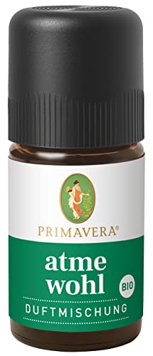 PRIMAVERA Atmewohl mieszanka zapachowa bio 5 ml – dodatek do kąpieli o zapachu eukaliptusa i igieł świerkowych – aromaterapia – uwalniająca, rozgrzewająca – wegańska