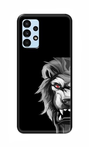 Image of PRINTFIDAA Printed Hard Back Cover Case for Samsung Galaxy A13 4G Back Cover (Angry Lion) -112