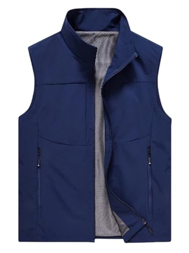 Mens Casual Lightweight Travel Vest Outdoor Summer Utility Safari Sleeveless Jackets Hiking Fish Photo Vest