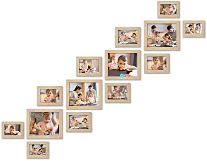 VELISTA 14 Piece Stair Picture Frame Set for Wall Collage - Stair...