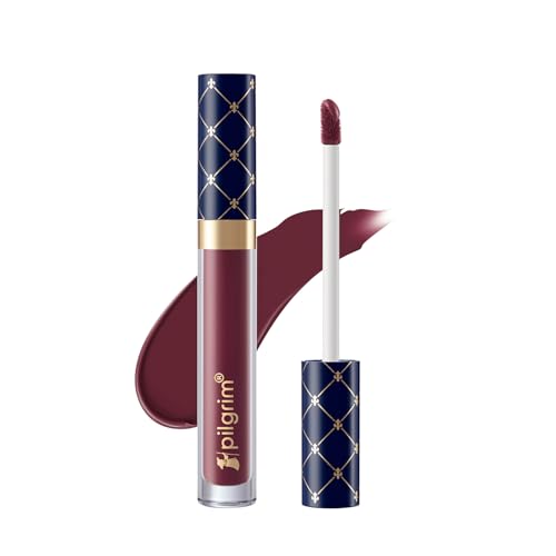 Image of Pilgrim Oh So Creme! Premium Matte Liquid Lipstick | Most Lightweight & Transfer-proof Lipstick | Highly Pigmented & Long-Lasting | 3.5ml (Wine Seduction-14)