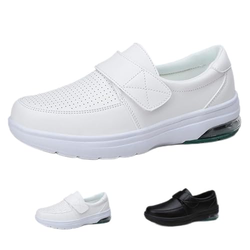 Cubicbee Women's Comfortable Adjustable Breathable Working Nurse Shoes Air Cushion Non-Slip Walking Buffer Fitness Casual Nursing Orthotic Lightweight Shoes