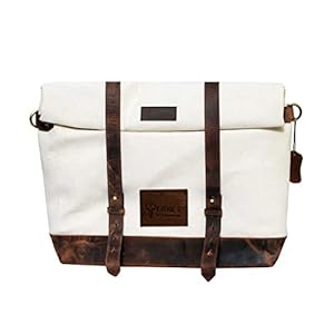 VINTAGE9 Premium Canvas Leather Messenger Bag - Madrid 13 31eQCKET5AL. SL500 . SS300