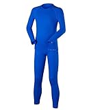 FALKE Kinder Unterwäsche Set, Underwear Maximum Warm für Mädchen und Jungen, Langarm und Leggings, 1 er Pack, blau, Größe: 158-164