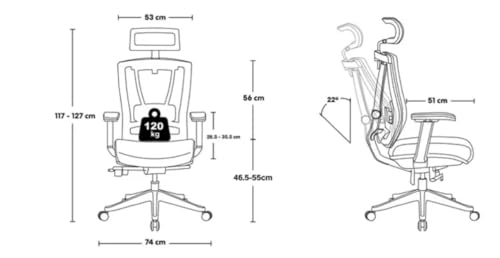 CADEIRA PARA ESCRITÓRIO ERGONÔMICA - MK-7188