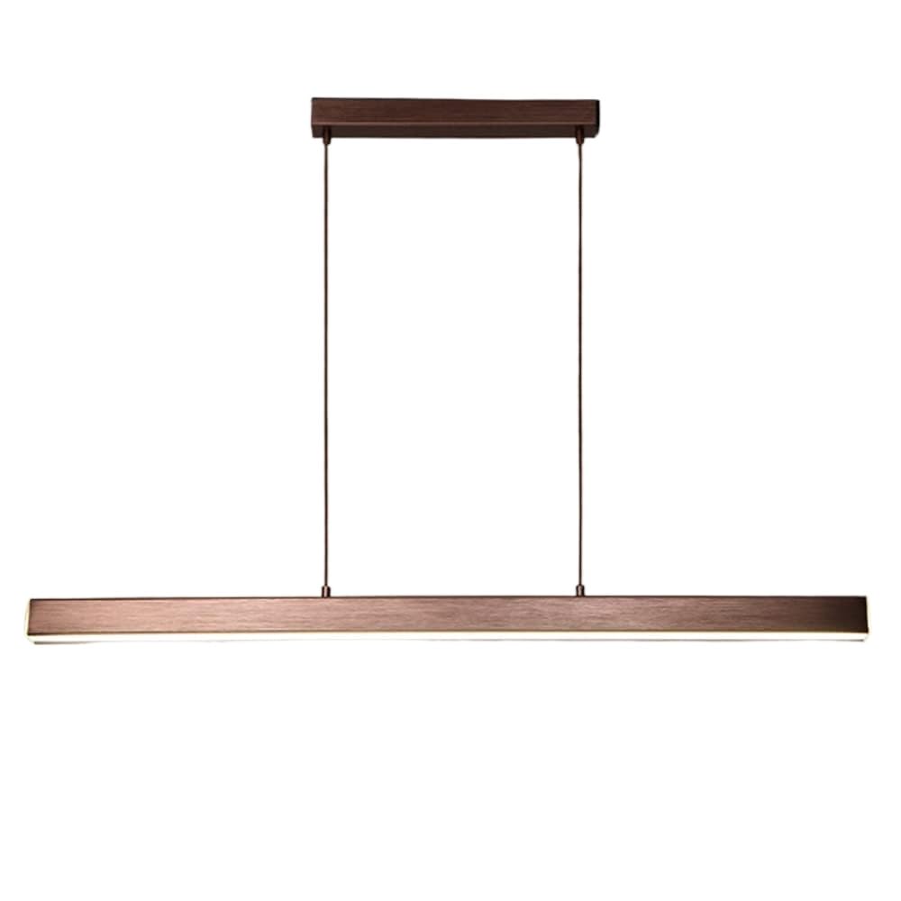 Lustre nordique dimmable au style épuré : suspension LED en métal pour éclairer la salle à manger