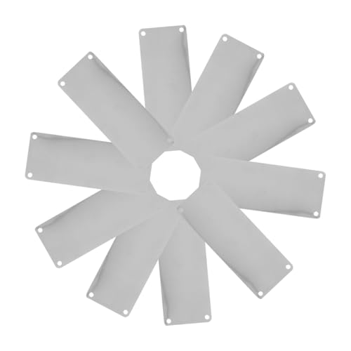 WEKADRIN 10個 製耐久性抜群メタルタグ 付き 無地名札プレート 彫