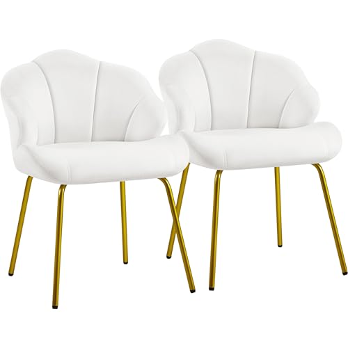 Yaheetech Lot de 2 Fauteuil de Salon Moderne, Design Coquillage, Chaise de Chambre à Coucher...