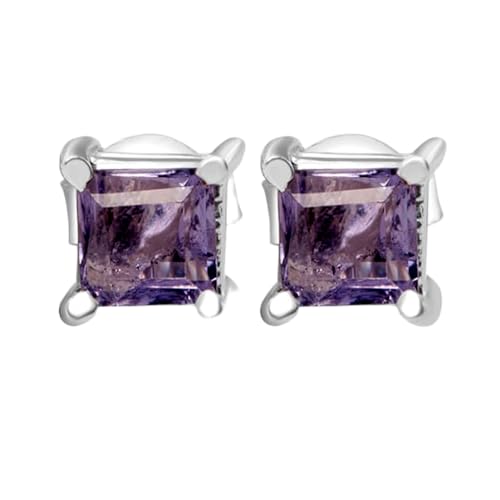 Iolite naturelle boucles d'oreilles argent 925, le cadeau unisexe minimaliste idéal