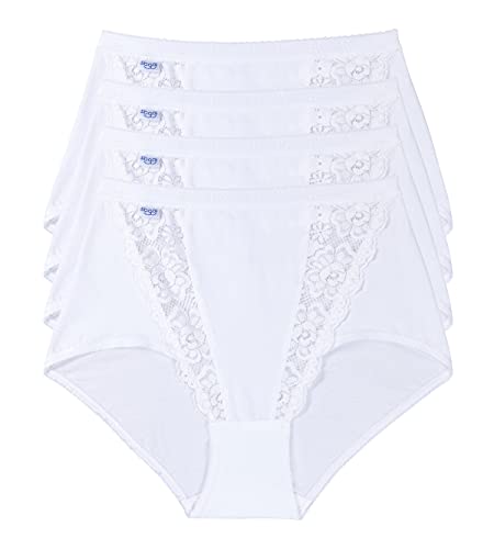 sloggi Chic Maxi 4p, Slip Mujer, Blanco (White), 44