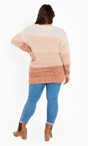 Image of Avenue Women's Plus Size Reese Ribbed Knit Sweater