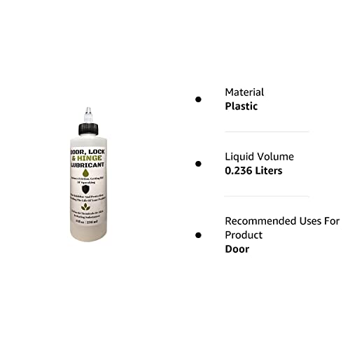 Door, Lock, And Hinge Lubricant - 8 Oz - Great For Sliding Doors, Garage Doors, Stiff Hinges, And Stuck Locks (1) #TOP2