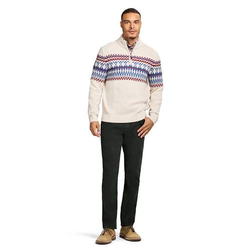 IZOD Men's Holiday Quarter Zip Pullover Sweater3