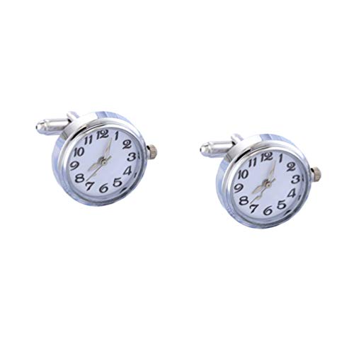 EXCEART 2Pcs Assistir Abotoaduras Movimento Mecânico Relógio Steampunk Abotoaduras Abotoaduras Aboto