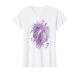 Caballo Camiseta Niñas Mujer Regalo Ecuestre Caballos Camiseta, Mujer, Blanco, S