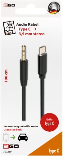 2GO Audio Cable Type C-3.5 Kl 1 m, gold - Image 2