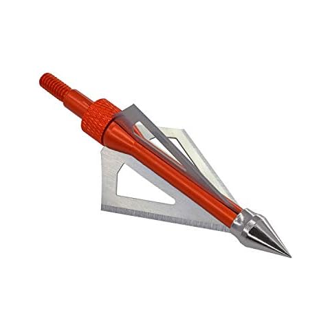 maifield 125 Grain 3 Fixed Blade Bowhunting Broadheads 6 Pcs 1 1/4 Cutting Diameter Screw-in Archery Hunting Head Arrow Tip Crossbows and Compound Bow Arrows (125 Grain 6PK) Cover