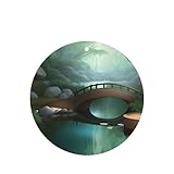 Runde Form WZYWHJ Little Bridge in the East Prints Autoduft 6-teiliges Set, hängende Duftkarte Auto Lufterfrischer