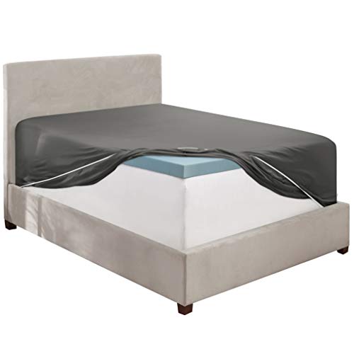 Image of Clara Clark Premier 1800 Collection Single Fitted Sheet, Twin, Charcoal Gray